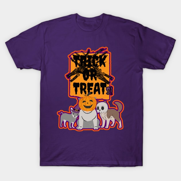 Trick or Treats Spooky Dogs T-Shirt by Designs_by_KC